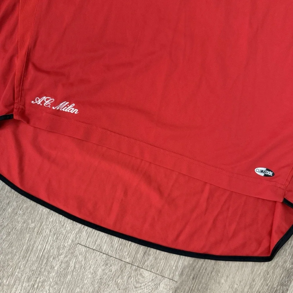 AC Milan 2004 Adidas Opel Red Player Issue Training Jersey Men's L Long Sleeve